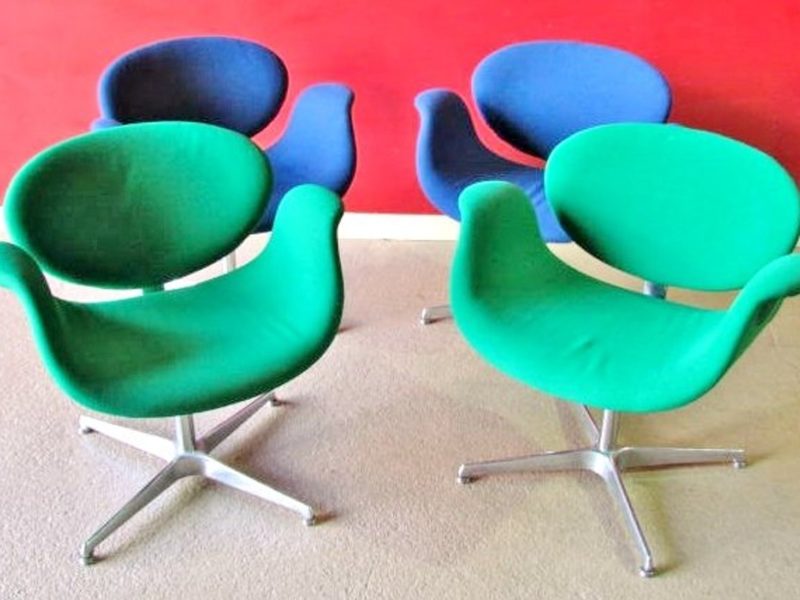 4 Pierre Paulin Artifort Little Tulip Chairs