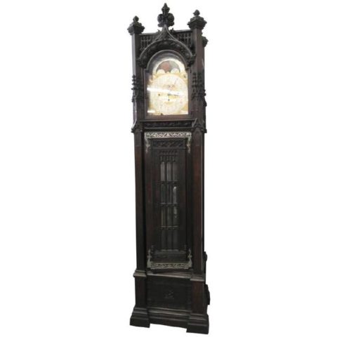 Carved Grandfather Clock