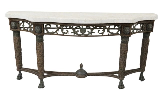 Maitland Smith Console with Lions Heads