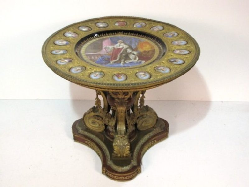Napoleon III Style Bronze Sevres Porcelain Table