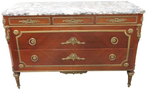 Sormani Style Marbletop Bronze Mounted Commode