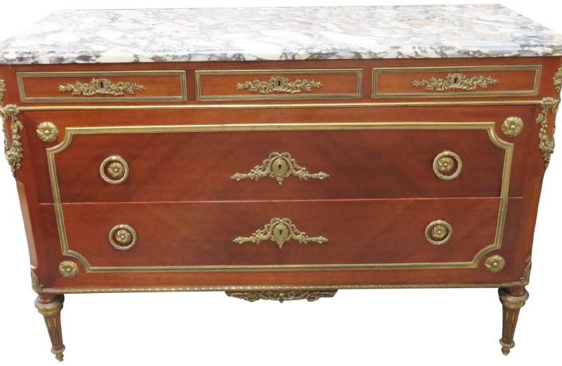 Sormani Style Marbletop Bronze Mounted Commode